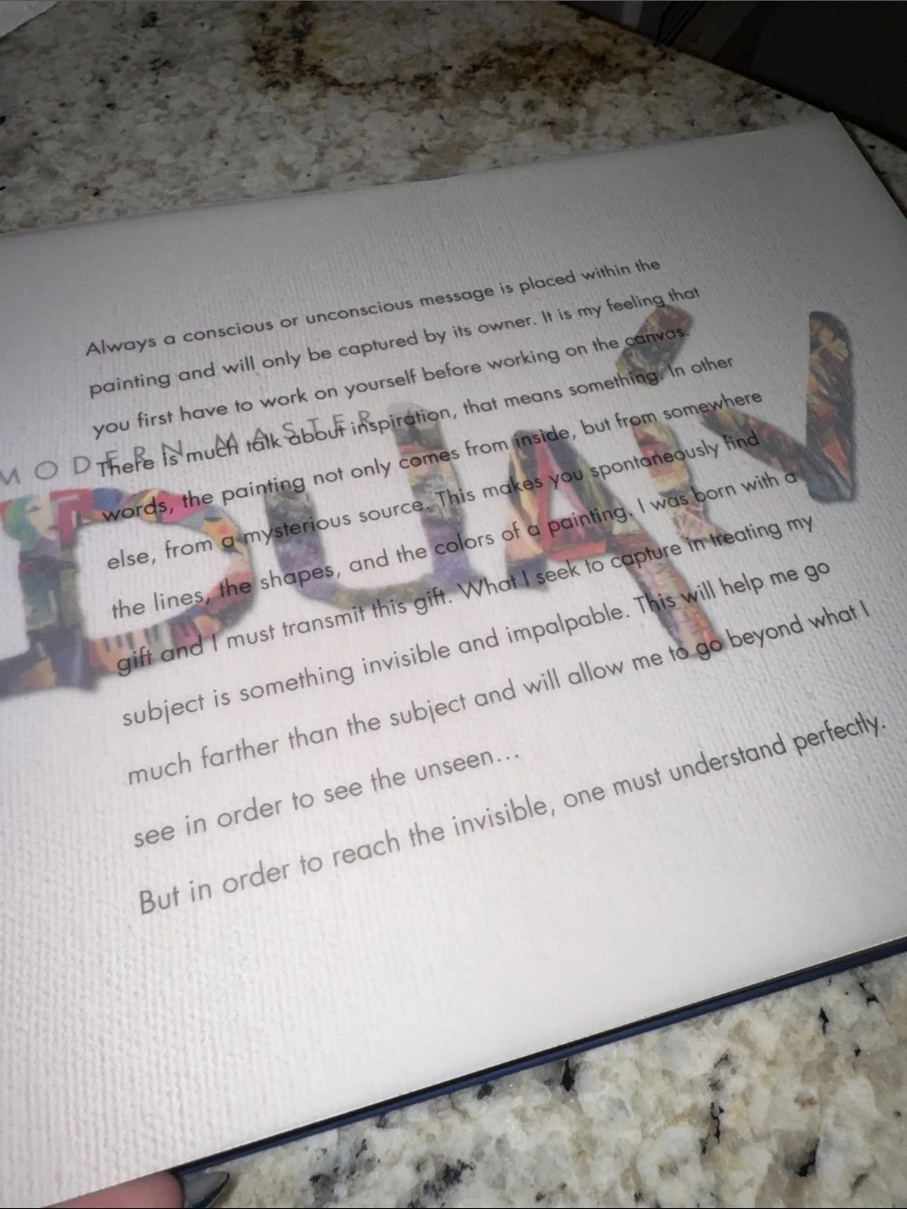 Modern Master Duaiv Art Book Hardcover
